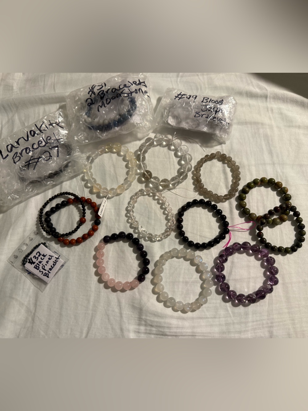 Lot of authentic genuine natural stone bracelets